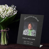 Memorial zwarte witte foto reclamebord met voetstuk