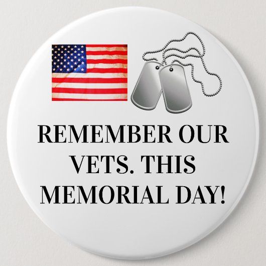 MEMORIALE DAG HERINNERT VETS RONDE BUTTON 6,0 CM (Voorkant)