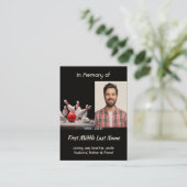 MemorialKeepsake for Bowling Bowler Visitekaartje (Staand voorkant)