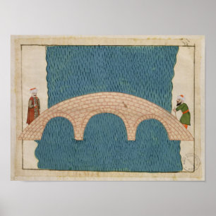 Memorie Turchesche' met de Galata Bridge Poster