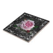 MEMORIELE DAG ROOS KERAMISCHE TITEL TEGELTJE (Zijkant)