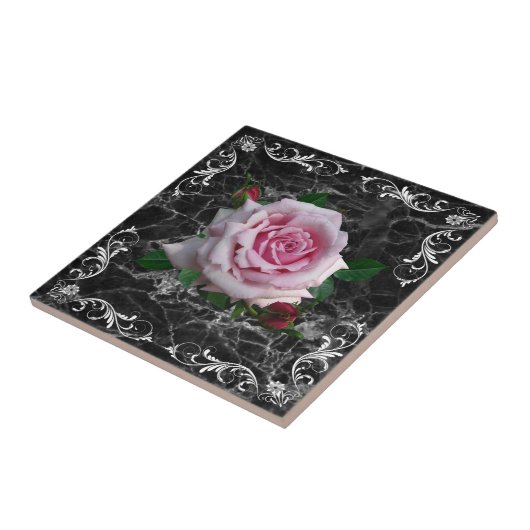 MEMORIELE DAG ROOS KERAMISCHE TITEL TEGELTJE (Zijkant)