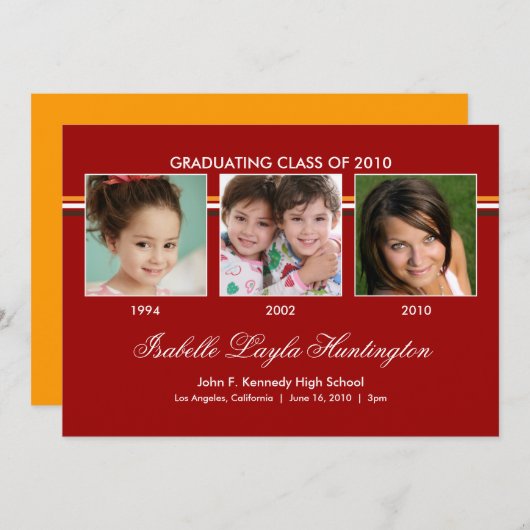 Memories 3 Aankondiging van foto-Afstuderen (Voorkant / Achterkant)