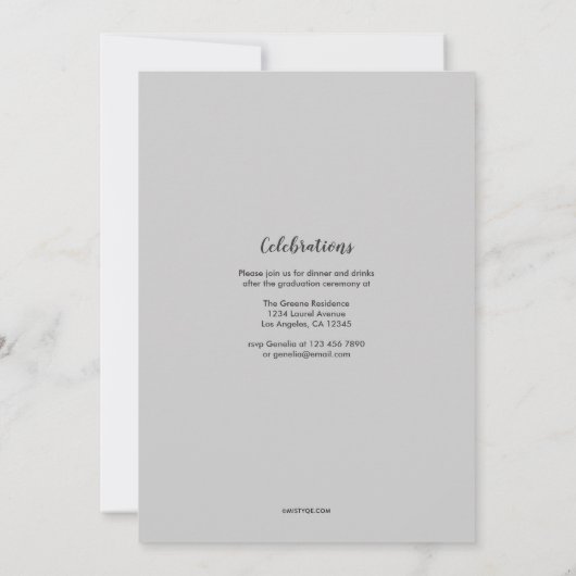 Memories 4 Aankondiging van foto-Afstuderen (Achterkant)