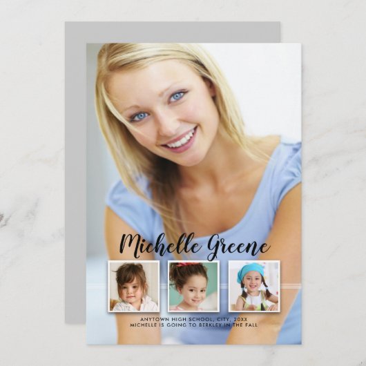 Memories 4 Aankondiging van foto-Afstuderen (Voorkant / Achterkant)