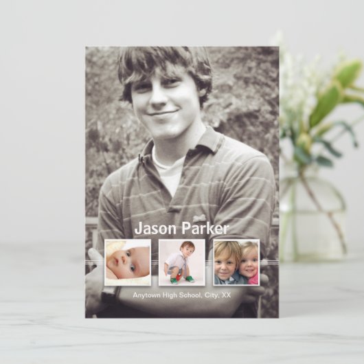 Memories 4 Aankondiging van foto-Afstuderen (Staand voorkant)