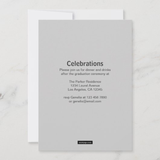 Memories 4 Aankondiging van foto-Afstuderen (Achterkant)