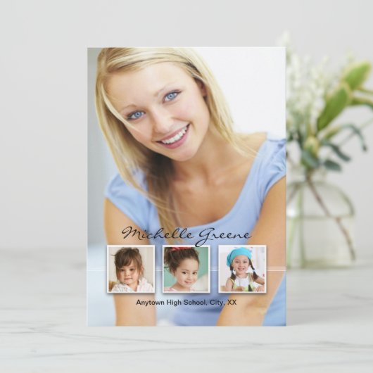 Memories 4 Aankondiging van foto-Afstuderen (Staand voorkant)