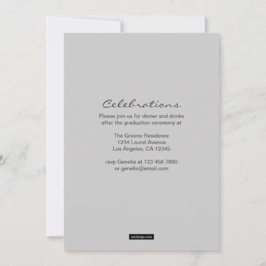 Memories 4 Aankondiging van foto-Afstuderen (Achterkant)