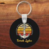 Memories At Torch Lake Last A Lifetime Camping Vac Sleutelhanger (Voorkant)