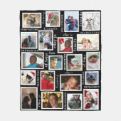 Memories Black Creëer Your 20 Photo Collage Fleece Deken (Voorkant)