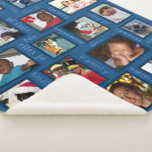 Memories Classic Blue 20 Foto gepersonaliseerd Sherpa Deken (3/4)