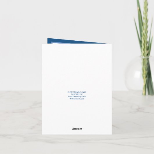 Memories Classic Blue 6 Foto elke keer Bedankkaart (Achterkant)