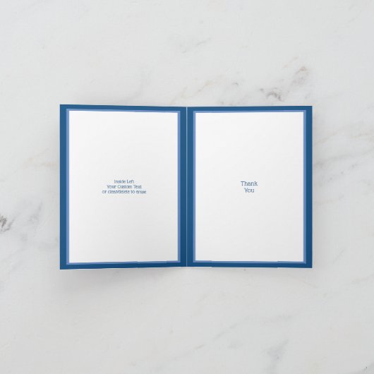 Memories Classic Blue 6 Foto elke keer Bedankkaart (Binnen)