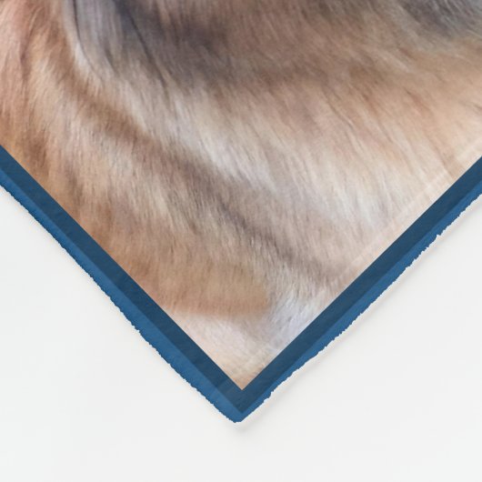 Memories Classic Blue Monogram 10 Foto Collage Fleece Deken (Hoek)