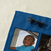 Memories Classic Blue Monogram 6 Foto Collage Strandlaken (In situ)