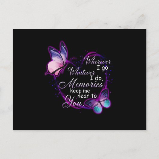 Memories houden me dicht bij je aankondigingskaart (Voorkant)