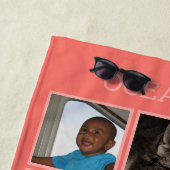 Memories Koraal Monogram 6 Foto Collage Strandlaken (In situ)