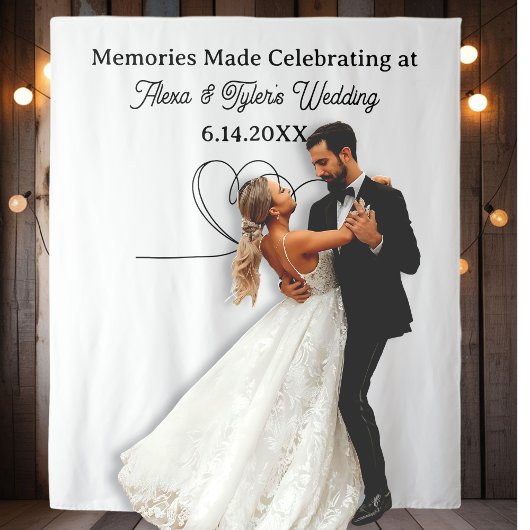 Memories Made at  Wedding Backdrop Photo Prop Wandkleed