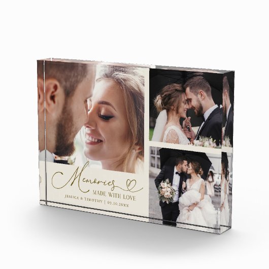 Memories Made with Love Cream Wedding Fotoblokken (Rechts)