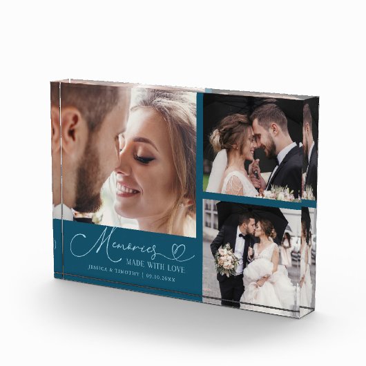 Memories Made with Love Teal Wedding Fotoblokken (Rechts)