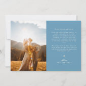 Memories Made With Love Wedding Denim Blue Photo Bedankkaart (Achterkant)