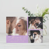 Memories Made With Love Wedding Wisteria Photo Bedankkaart (Staand voorkant)
