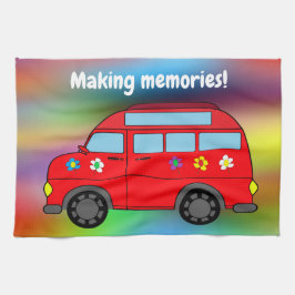 "Memories maken!" Campervan Tea Towel Theedoek
