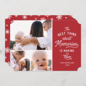 Memories maken Foto-collage kerstkaart (Voorkant / Achterkant)