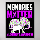 Memories Matter Alzheimer Awareness Elephant Poster (Voorkant)