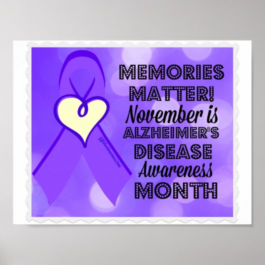 Memories Matter Alzheimer Disease Awareness Poster (Voorkant)