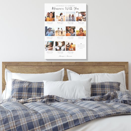 Memories met u | 11 Fotocollage Keepomwille Canvas Afdruk (Insitu (Slaapkamer))
