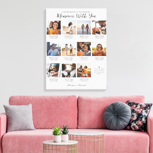 Memories met u | 11 Fotocollage Keepomwille Canvas Afdruk (Insitu (Woonkamer))