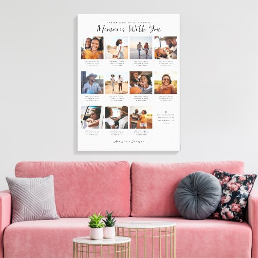Memories met u | 11 Fotocollage Keepomwille Canvas Afdruk (Insitu (Woonkamer))