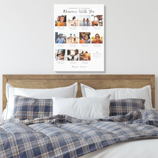 Memories met u | 11 Fotocollage Keepomwille Canvas Afdruk (Insitu (Slaapkamer))