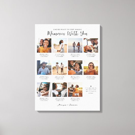 Memories met u | 11 Fotocollage Keepomwille Canvas Afdruk (Voorkant)