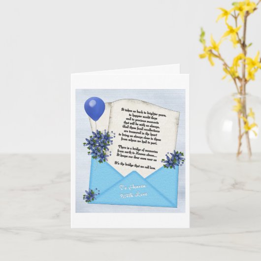 Memories Note kaart Blauw (Gele Bloem)