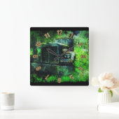 Memories of a Freight Truck Wall Clock Vierkante Klok (Huis)