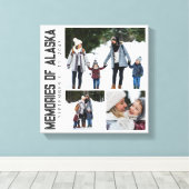 Memories of Alaska Vacation Photo Keepsake Canvas Afdruk (Insitu (Houten vloer))