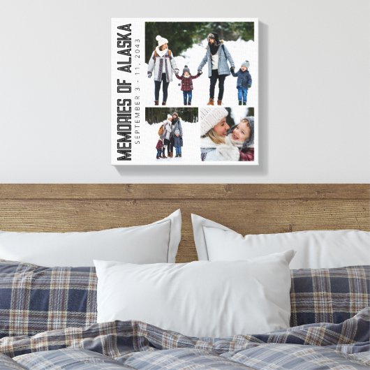 Memories of Alaska Vacation Photo Keepsake Canvas Afdruk (Insitu (Slaapkamer))