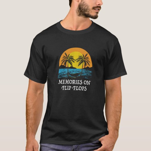 Memories of Teenslippers Summer Ocean Tropical Zee T-shirt (Voorkant)