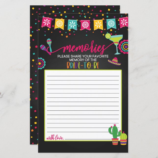 Memories of the Bride to Be - Fiesta (Voorkant / Achterkant)