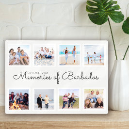 Memories of Vacation Photo Collage Keepsake Fotoplaat