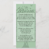 Memories of You Memorial / Herdenking Custom Kaart (Achterkant)