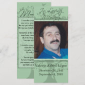 Memories of You Memorial / Herdenking Custom Kaart (Voorkant / Achterkant)