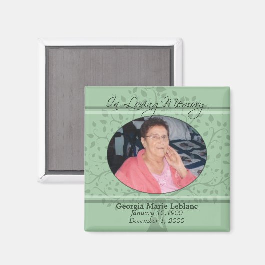 Memories of You Memorial / Herdenking Custom Kaart Magneet (Voorkant / Achterkant)