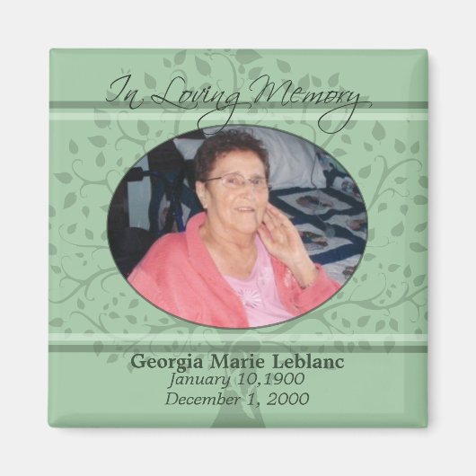 Memories of You Memorial / Herdenking Custom Kaart Magneet (Voorkant)