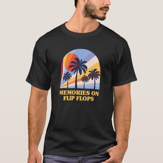 Memories on Teenslippers Summer Ocean Tropical Zee T-shirt (Voorkant)