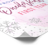 Memories ONEderful YearSnowflake Glitter Magenta Poster (Hoek)