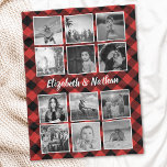 Memories Photo Collage Buffalo Pset Lumberjack Fleece Deken<br><div class="desc">Creëer uw eigen gepersonaliseerde 12 foto-collage fleece deken met uw eigen afbeeldingen en naam. Voeg uw favoriete foto's, design of kunstwerken toe aan iets echt unieks te creëer. Om deze sjabloon van het ontwerp uit te geven, upload uw eigen afbeelding zoals hierboven getoond. U kunt meer tekst of afbeeldingen ook...</div>